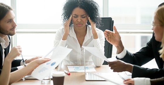 Stressed Employee at Work