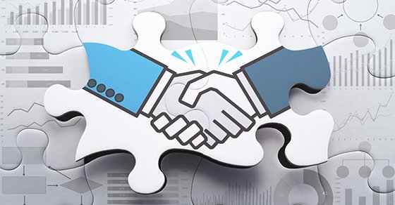graphic of two businessmen shaking hands