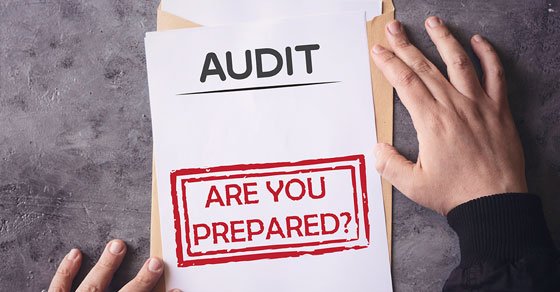 sheet saying, "are you prepared" for an irs audit