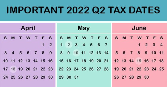 2022 Q2 Tax Due Dates