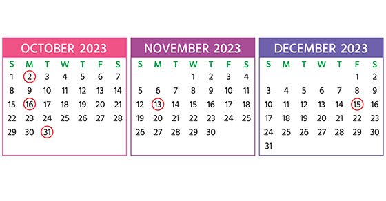 2023 Q4 Tax Calendar: Key Deadlines for Businesses & Other Employers