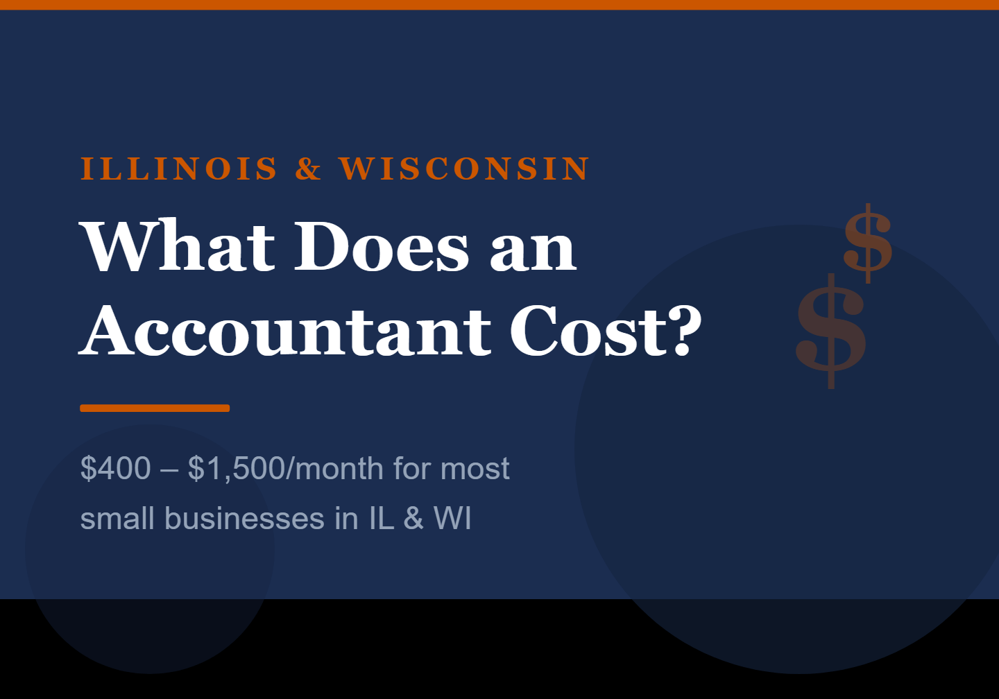 Small business accountant cost in Illinois and Wisconsin