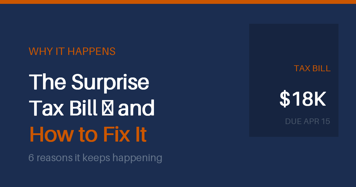 Why small business owners get surprise tax bills