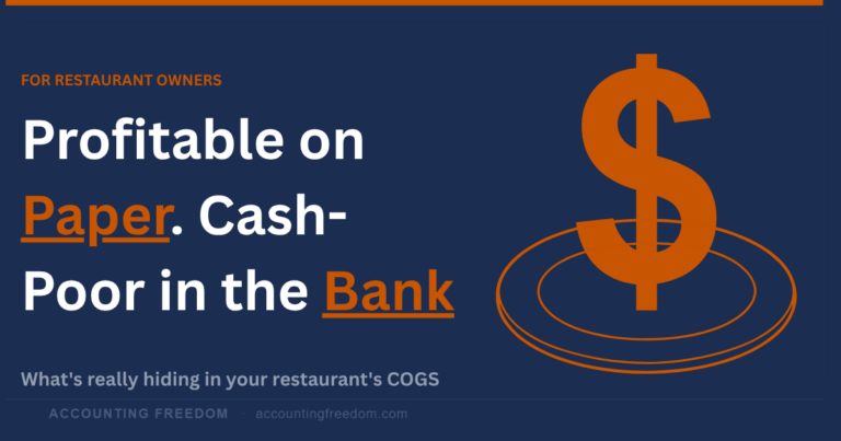 Accounting Freedom image on why a restaurant is profitable but cash-poor and what's hiding in COGS