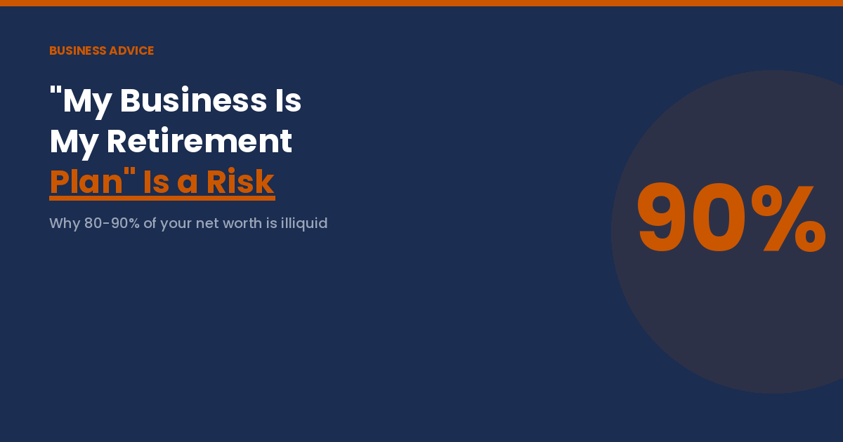 Accounting Freedom featured image on the risk of treating your business as your retirement plan.