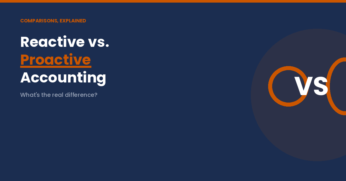 Accounting Freedom featured image comparing reactive vs. proactive accounting.