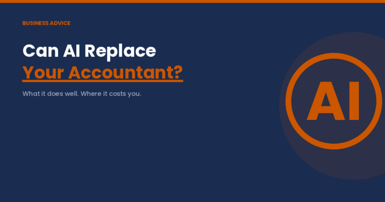 Accounting Freedom featured image asking whether AI can replace your accountant.